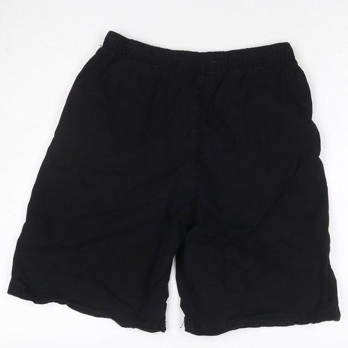 Zara Men’s Black Cotton Drawstring Relaxed Shorts Size S