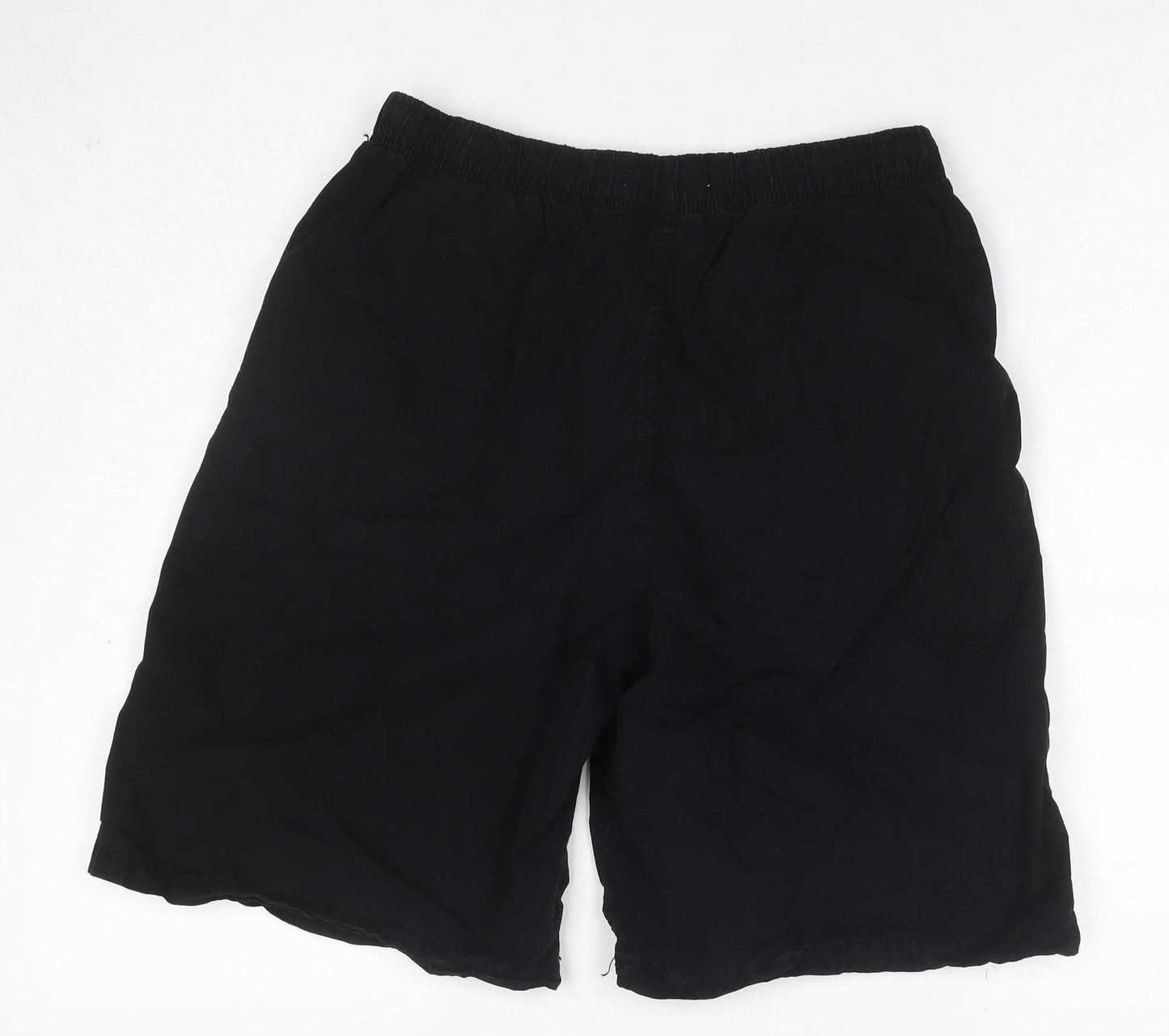 Zara Men’s Black Cotton Drawstring Relaxed Shorts Size S
