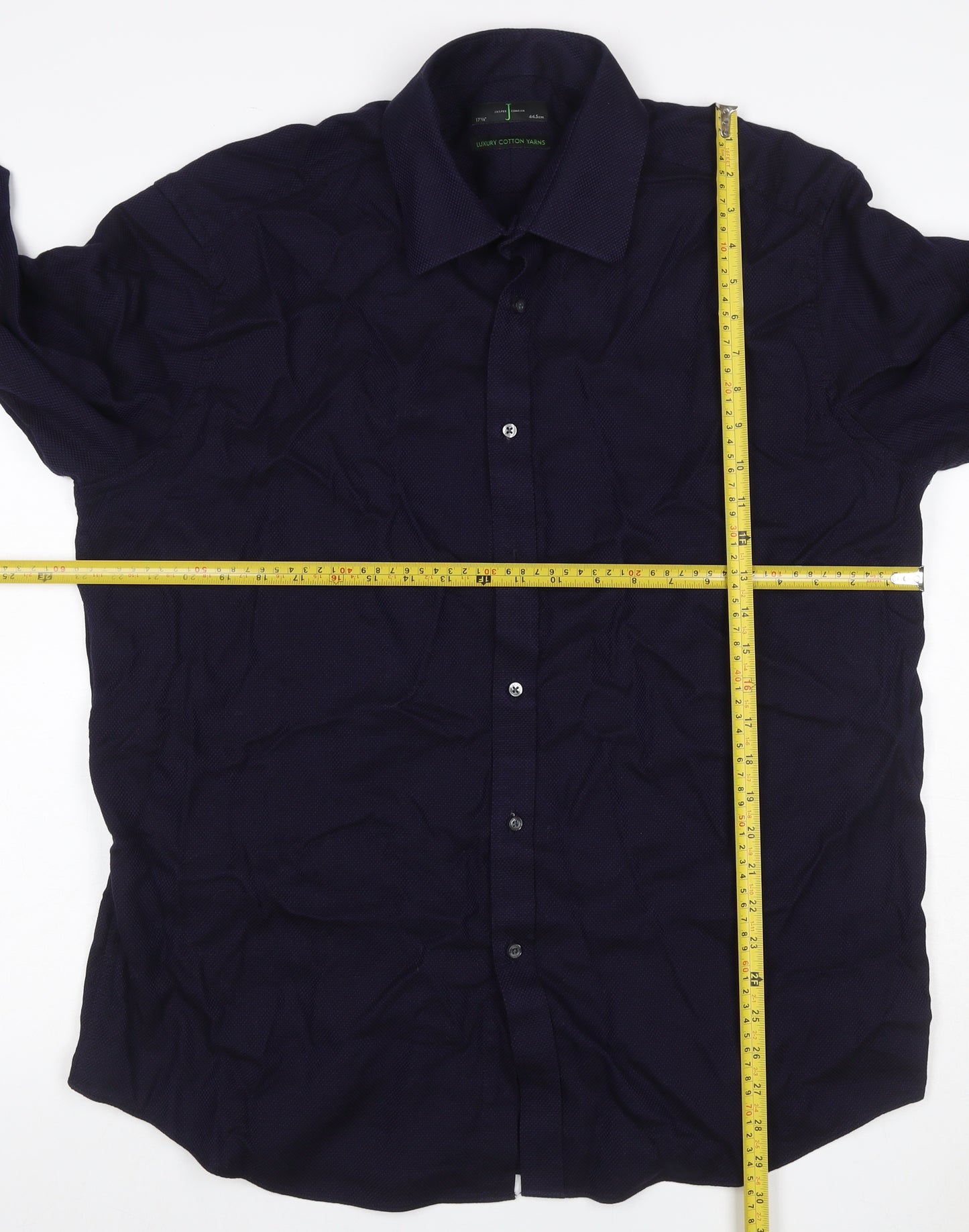 Jasper Conran Men’s Blue 17.5 Cotton Long Sleeve Button-Up Shirt