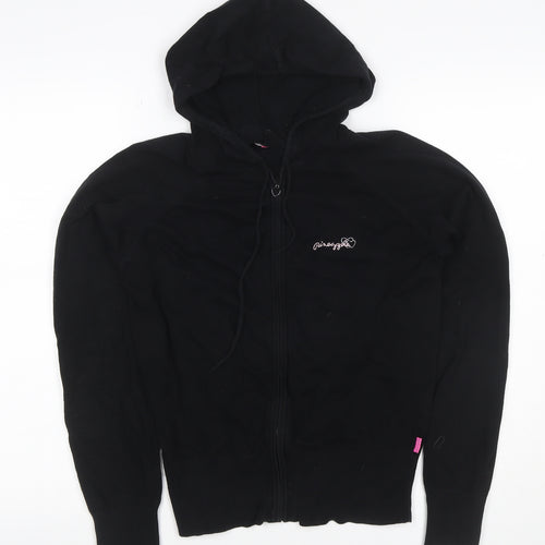 Pineapple Women Black Size 14 Full Zip Hooded Logo Hoodie