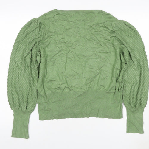 Marks and Spencer Women’s Green Size 20 Cable Knit Cotton Jumper