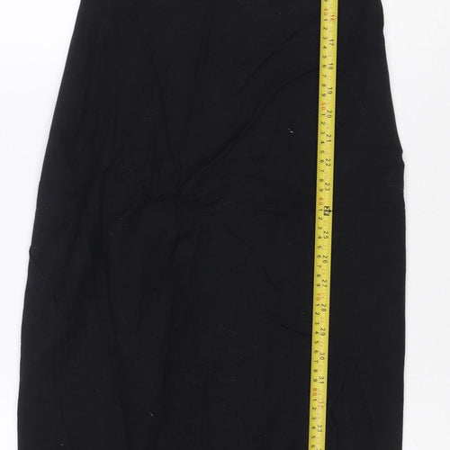 ASOS Women Black UK 16 Long Maxi V-Neck Strappy Dress