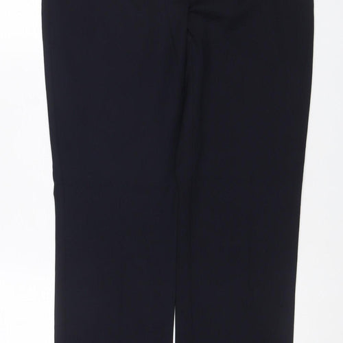 Marks & Spencer Women’s Navy Size 12 Straight Leg Zip Pocket Trousers