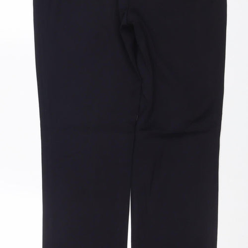 Marks & Spencer Women’s Navy Size 12 Straight Leg Zip Pocket Trousers