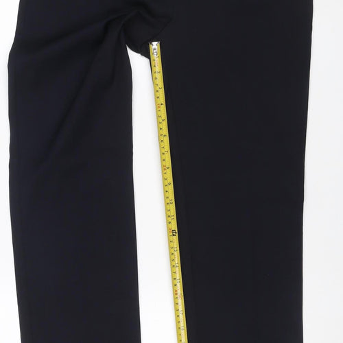 Marks & Spencer Women’s Navy Size 12 Straight Leg Zip Pocket Trousers