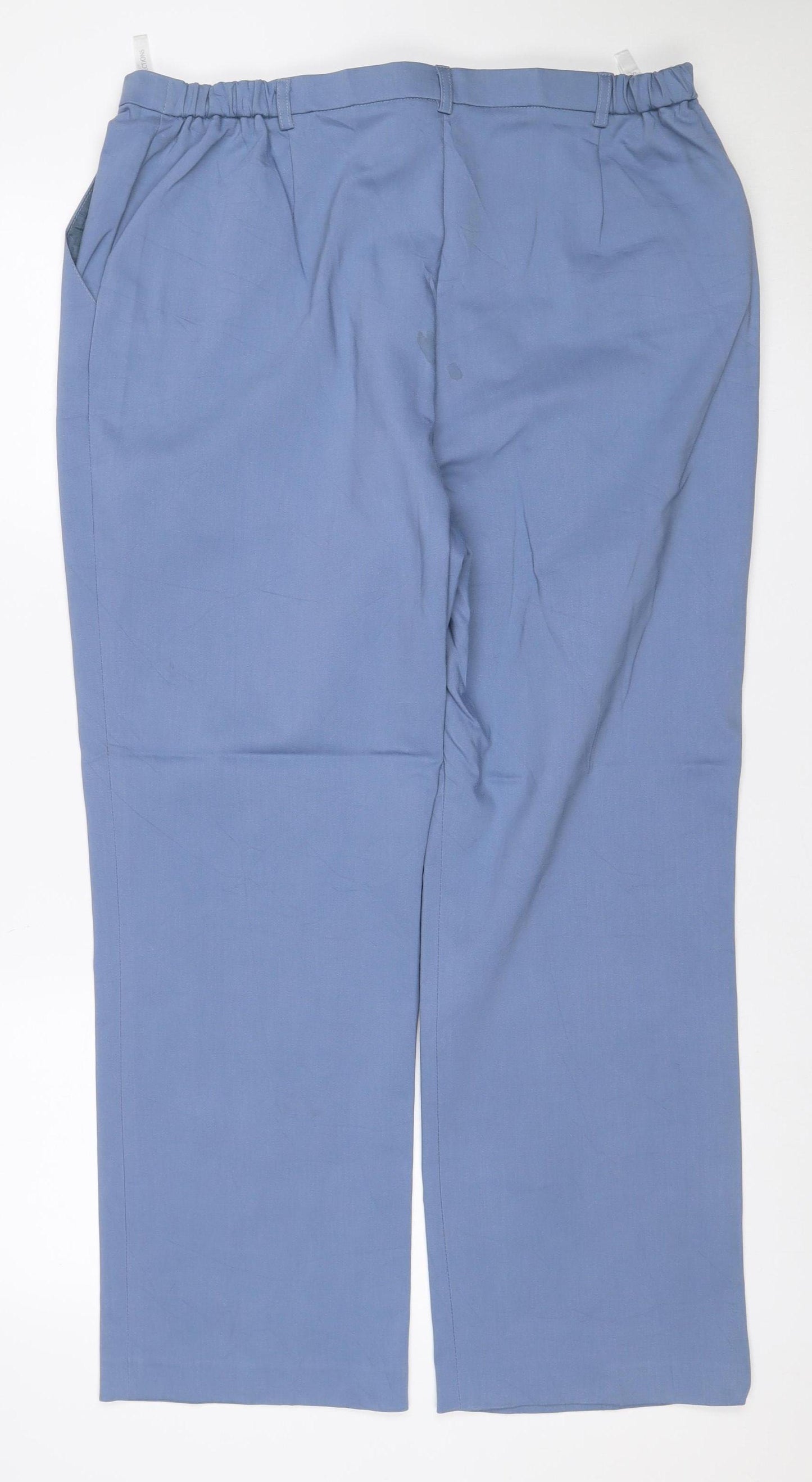 Cotswold Collections Women Blue Size 18 Wide-Leg Lined Trousers