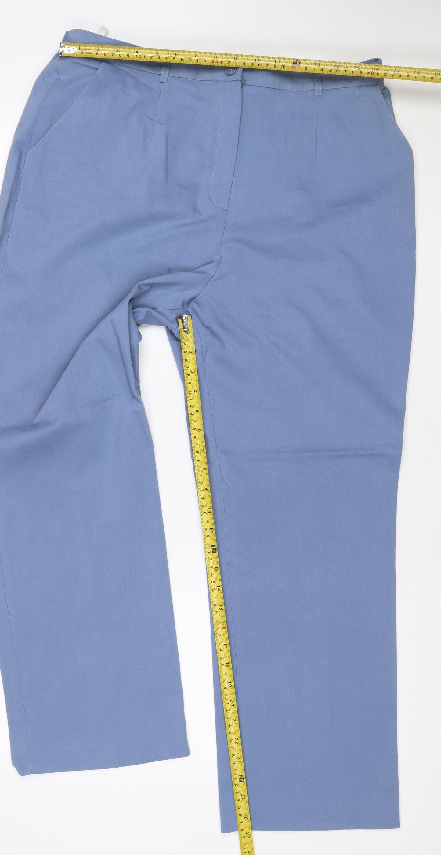 Cotswold Collections Women Blue Size 18 Wide-Leg Lined Trousers