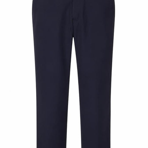 Simon Carter Men’s Navy 36S Wool Straight Dress Trousers