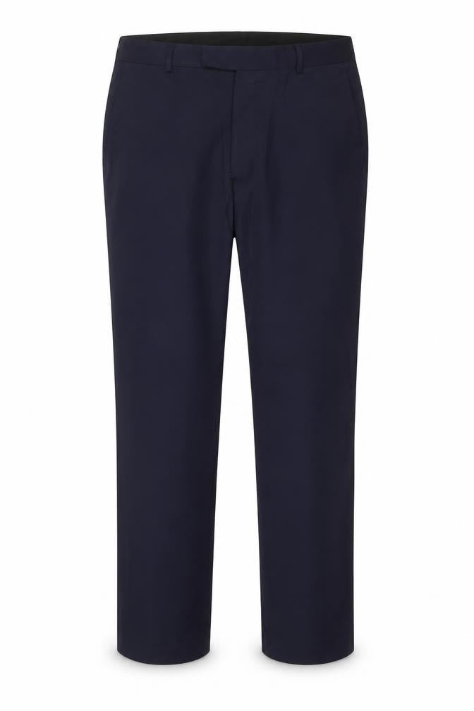 Simon Carter Men’s Navy 36S Wool Straight Dress Trousers