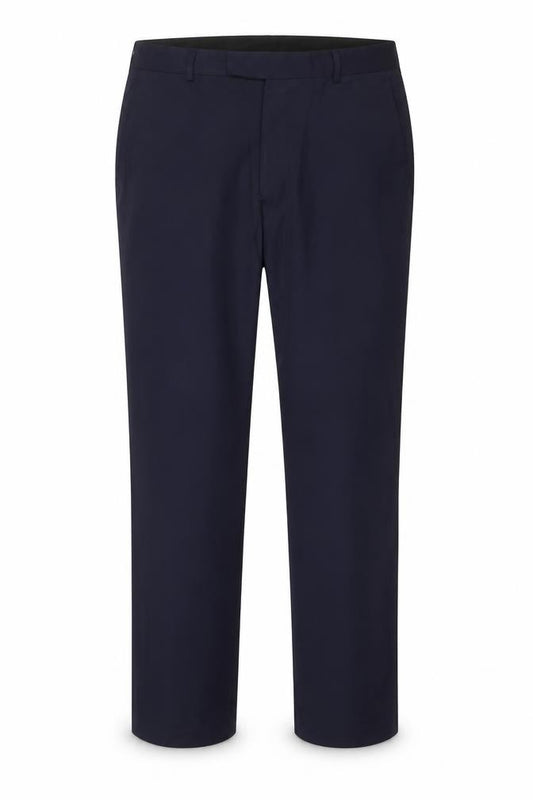 Simon Carter Men’s Navy 36S Wool Straight Dress Trousers
