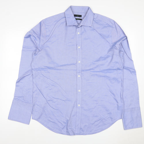 J Jasper Conran Men's Blue 17 Slim Fit Cotton Formal Shirt