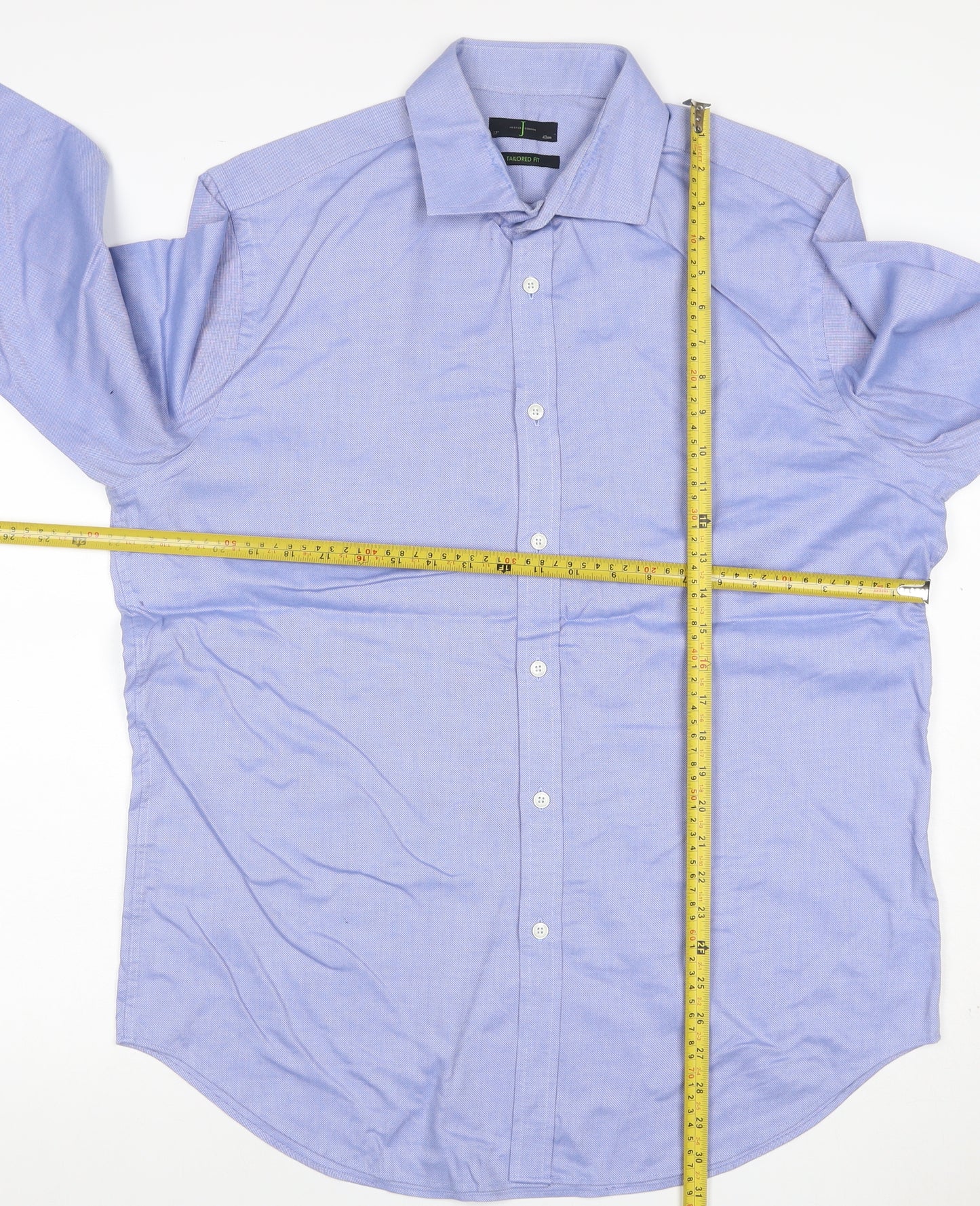 J Jasper Conran Men's Blue 17 Slim Fit Cotton Formal Shirt