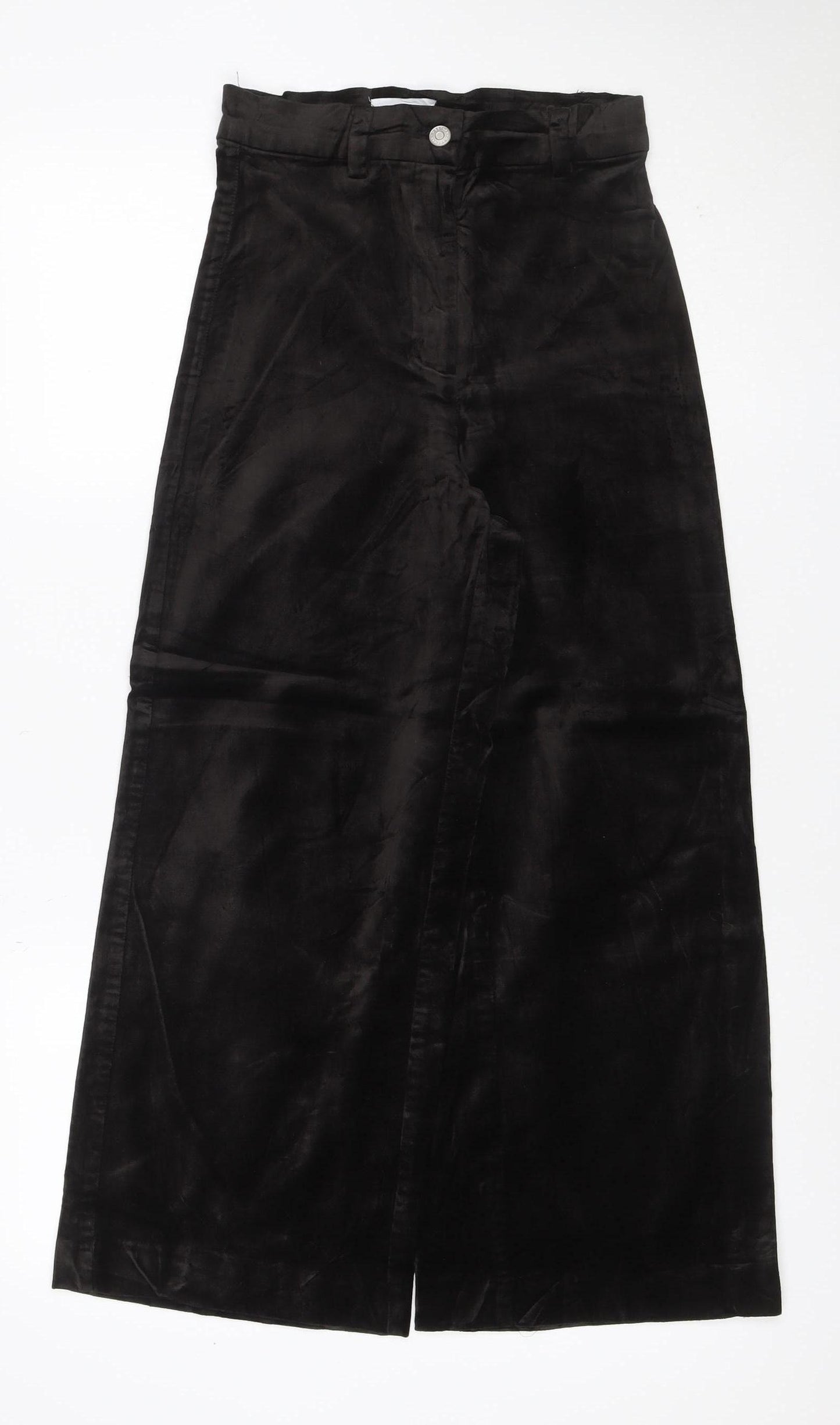 Weekday Women Black UK 8 Wide-Leg Stretch Cotton Blend Jeans
