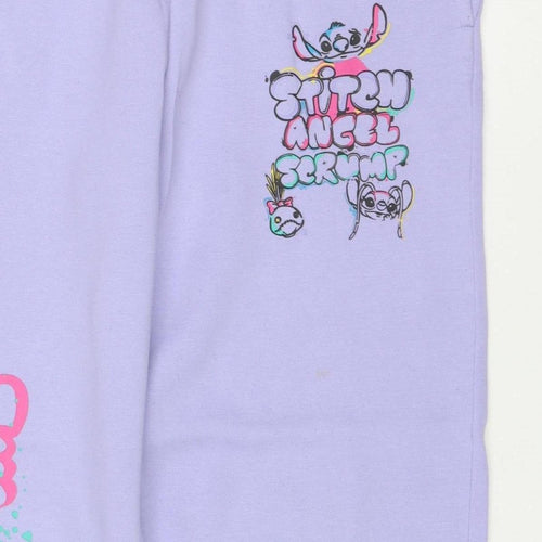 Primark Disney Stitch Girls Purple Sweatpants 11-12 Years Jogger