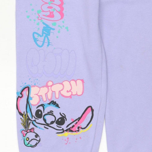 Primark Disney Stitch Girls Purple Sweatpants 11-12 Years Jogger