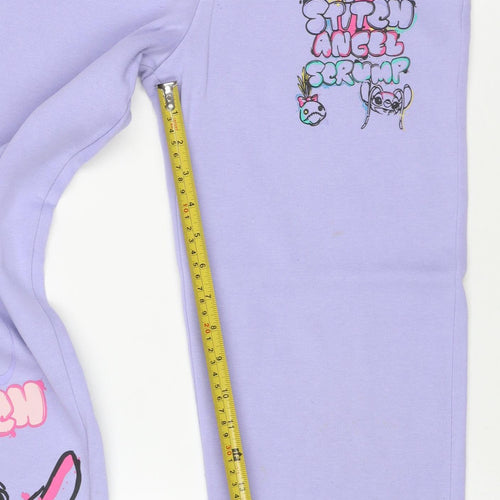 Primark Disney Stitch Girls Purple Sweatpants 11-12 Years Jogger