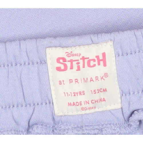 Primark Disney Stitch Girls Purple Sweatpants 11-12 Years Jogger