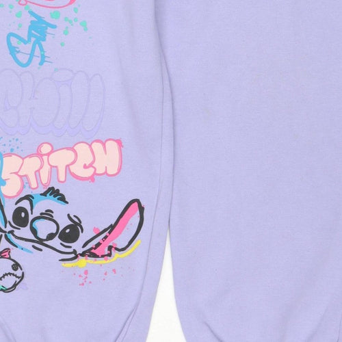 Primark Disney Stitch Girls Purple Sweatpants 11-12 Years Jogger
