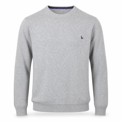 Jack Wills Men's Grey S Cotton Cashmere Crew Neck Logo Jumper