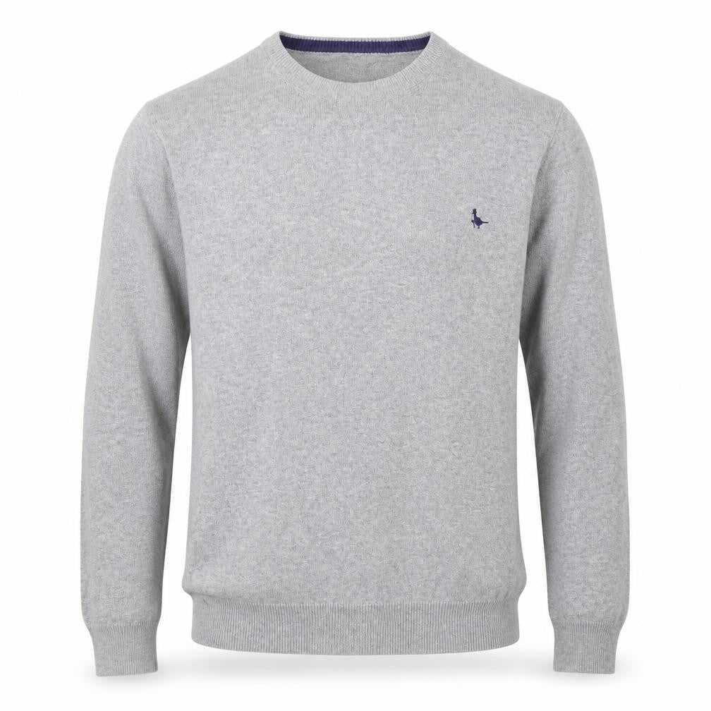 Jack Wills Men's Grey S Cotton Cashmere Crew Neck Logo Jumper