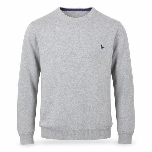 Jack Wills Men's Grey S Cotton Cashmere Crew Neck Logo Jumper