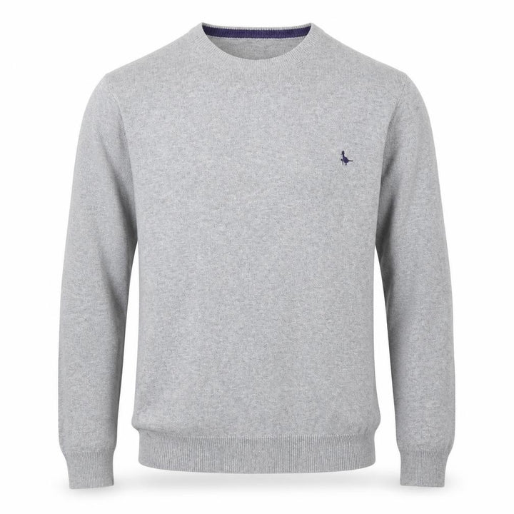 Jack Wills Men's Grey S Cotton Cashmere Crew Neck Logo Jumper