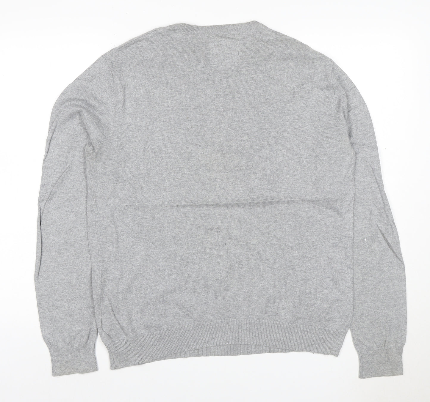 Jack Wills Men's Grey S Cotton Cashmere Crew Neck Logo Jumper