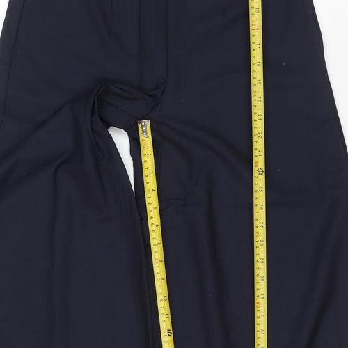 Zara Women’s Navy Blue UK 6 High Waist Wide Leg Trousers New