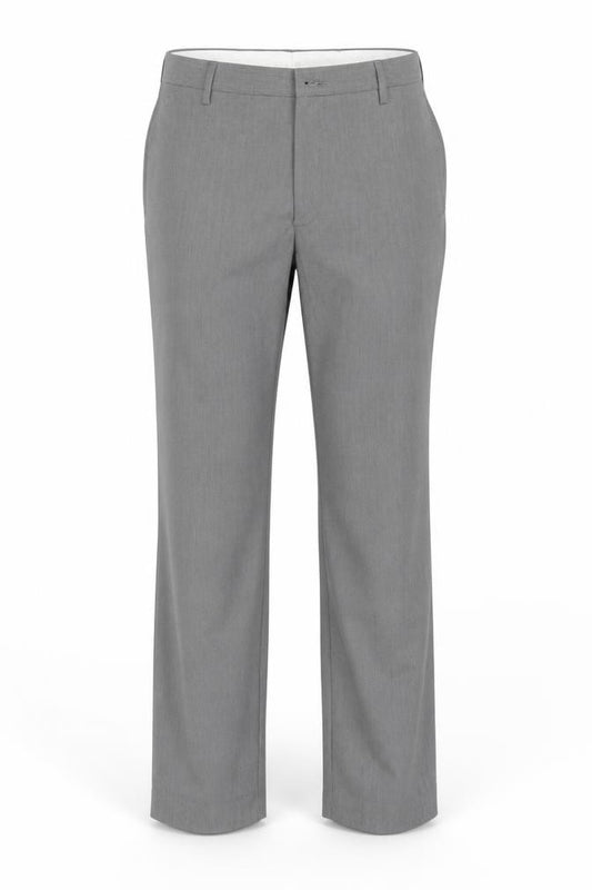 Marks and Spencer Men Grey 30R Regular Fit Check Dress Trousers