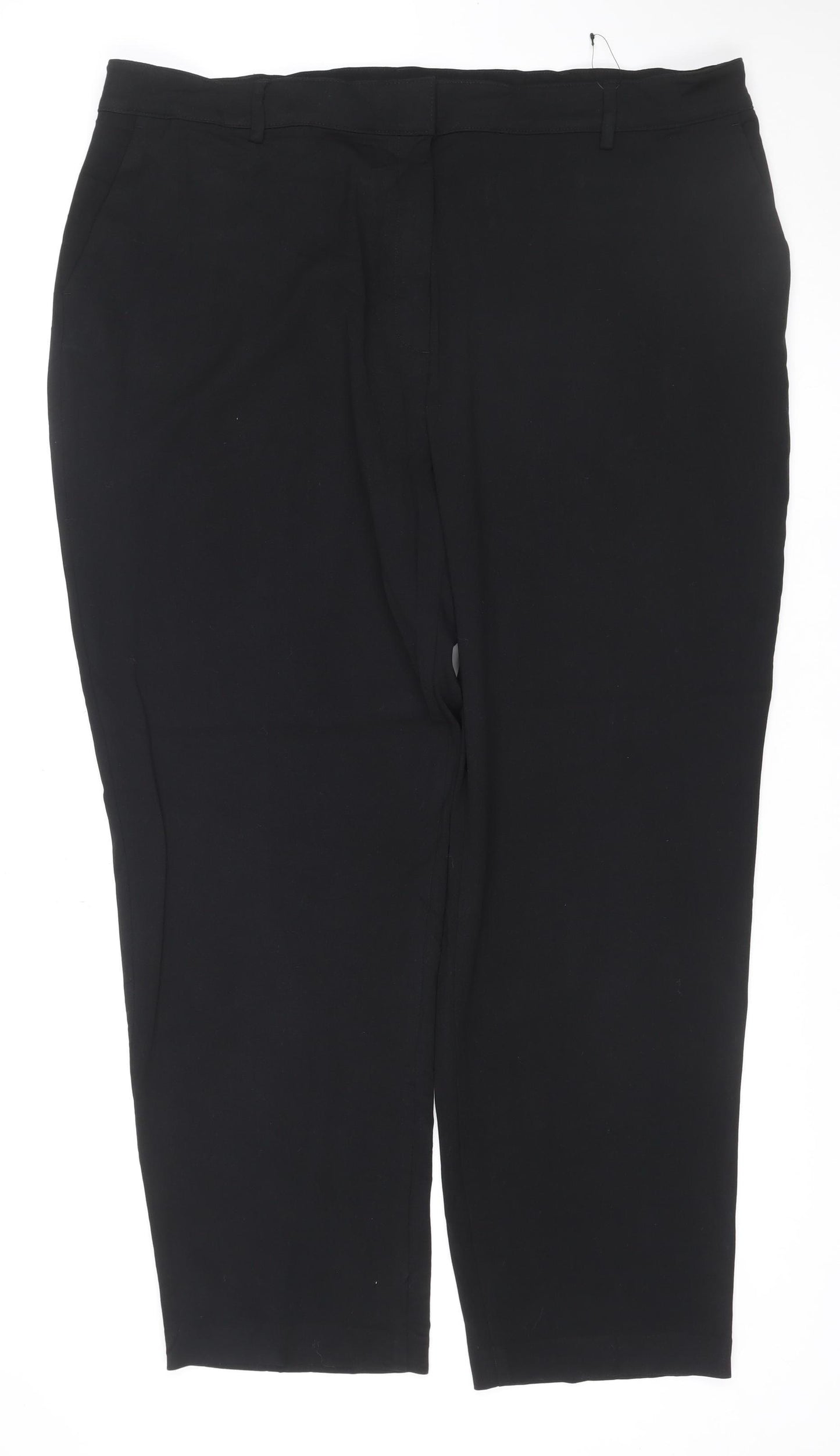 Marks and Spencer Women's Black Size 24 Regular Stretch Dress Trousers