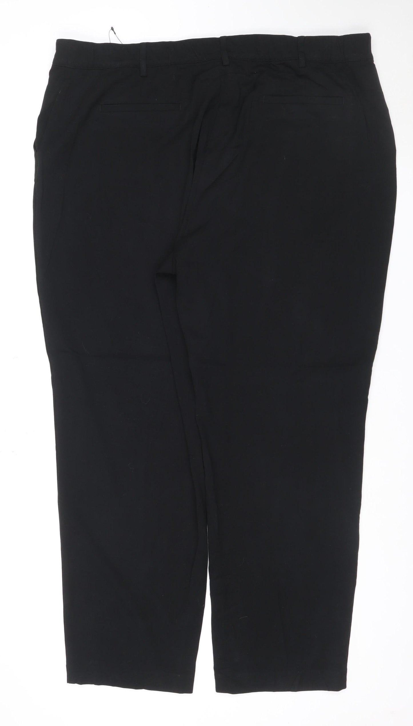 Marks and Spencer Women's Black Size 24 Regular Stretch Dress Trousers