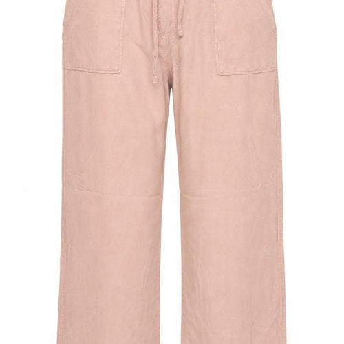 Marks & Spencer Women's Pink UK 14 Drawstring Wide-Leg Trousers