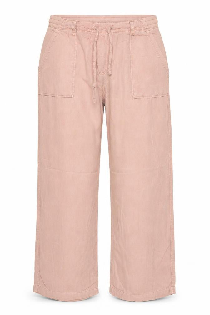 Marks & Spencer Women's Pink UK 14 Drawstring Wide-Leg Trousers