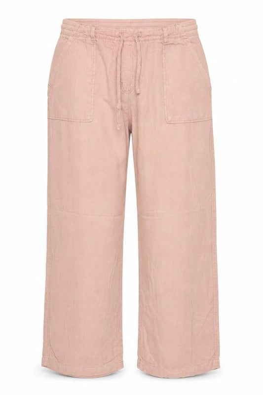 Marks & Spencer Women's Pink UK 14 Drawstring Wide-Leg Trousers