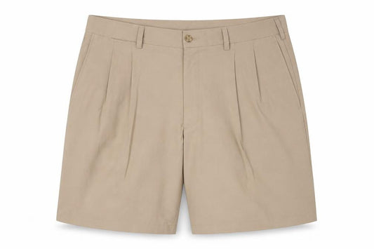 PGA TOUR Men's Beige Size 40 Chino Golf Shorts Flat Front Pockets