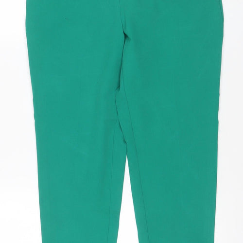 Dorothy Perkins Women Green Petite UK 8 Straight Tailored Dress Trousers