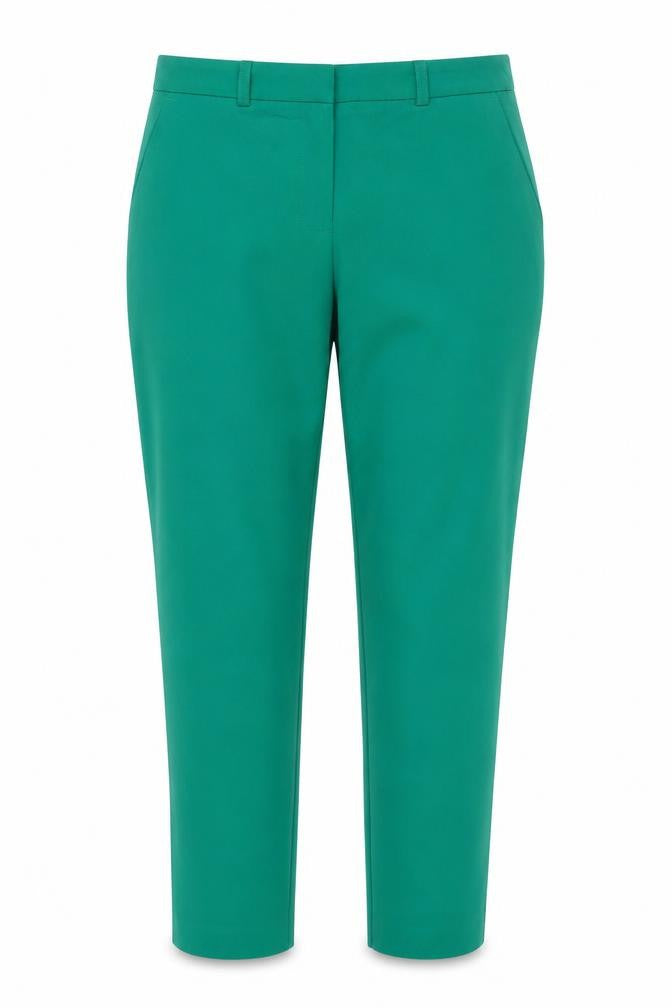 Dorothy Perkins Women Green Petite UK 8 Straight Tailored Dress Trousers