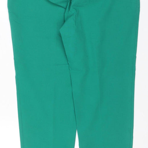 Dorothy Perkins Women Green Petite UK 8 Straight Tailored Dress Trousers