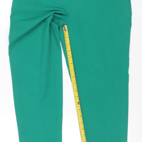 Dorothy Perkins Women Green Petite UK 8 Straight Tailored Dress Trousers