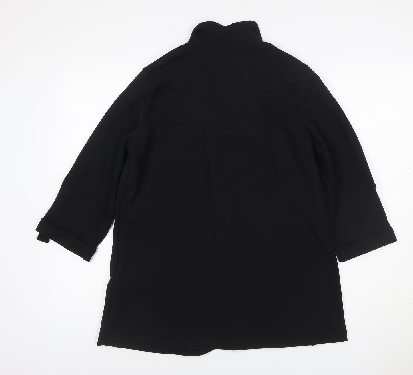 New Look Women’s Black Petite UK 10 Open Front 3/4 Sleeve Blazer