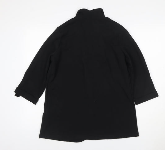New Look Women’s Black Petite UK 10 Open Front 3/4 Sleeve Blazer
