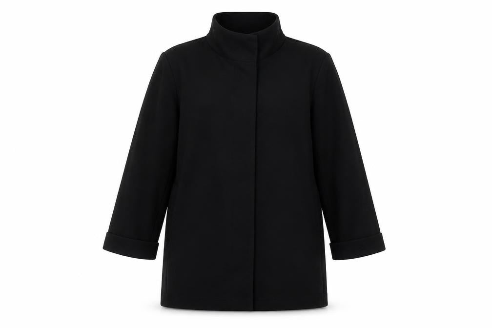 New Look Women’s Black Petite UK 10 Open Front 3/4 Sleeve Blazer