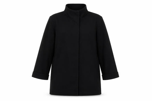 New Look Women’s Black Petite UK 10 Open Front 3/4 Sleeve Blazer