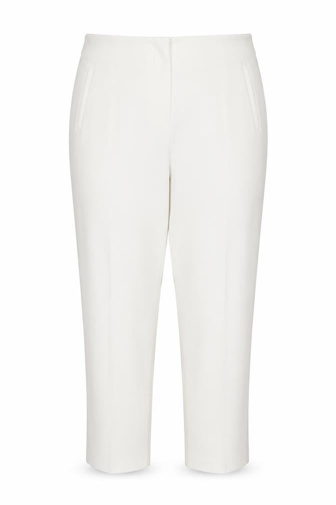 Zara Women White UK 16 XL Straight Dress Trousers Pockets New