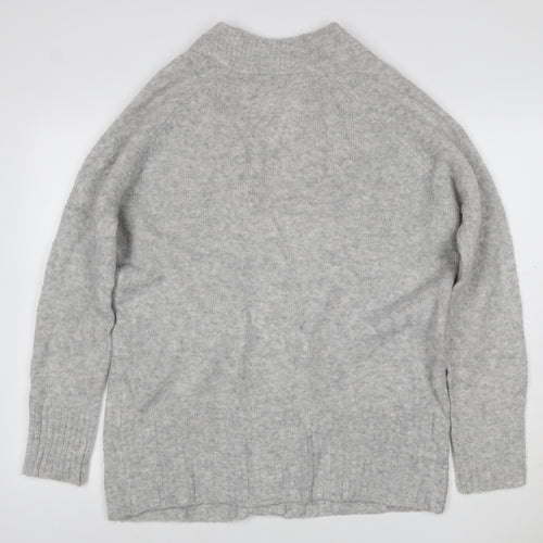 Next Women’s Grey S Button V-Neck Pocket Knit Cardigan