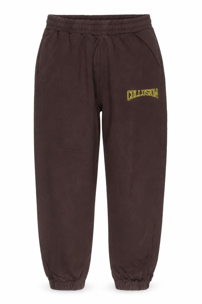 COLLUSION Women Brown M Jogger Sweatpants Elastic Waist Logo