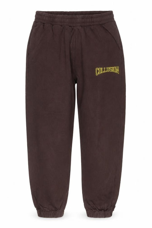 COLLUSION Women Brown M Jogger Sweatpants Elastic Waist Logo
