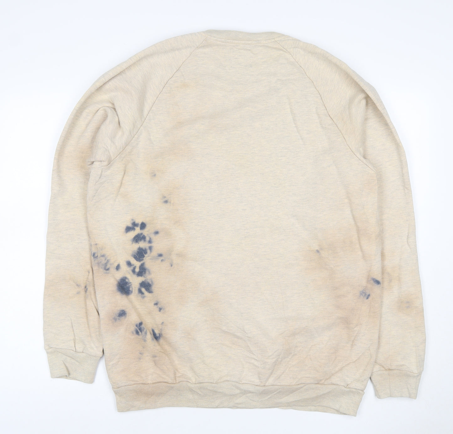 Topman LTD Men’s Beige M Pullover Crew Neck Graphic Sweatshirt