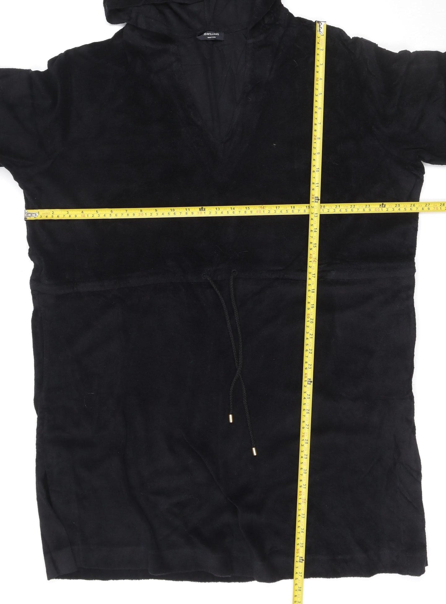 JD Williams Women’s Black S Hooded Long Sleeve Shift Dress