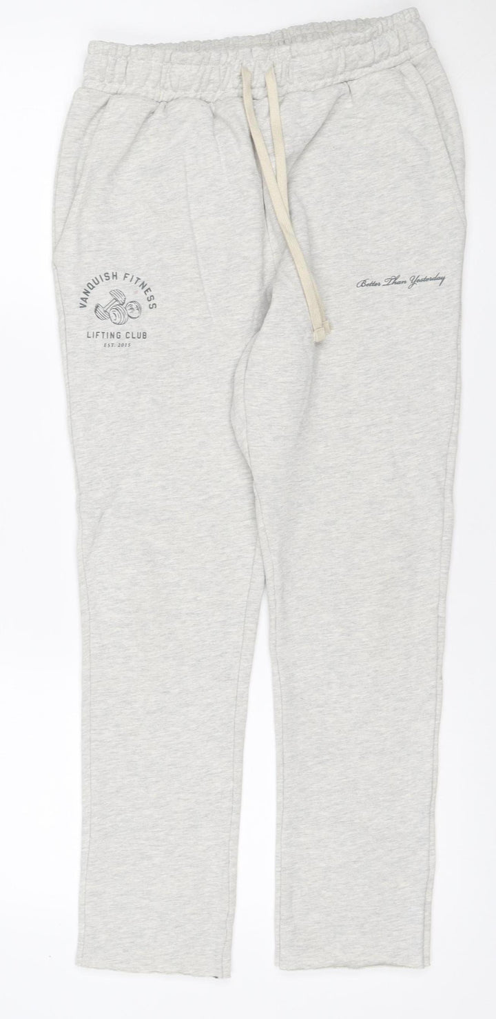 Vanquish Women Grey S Jogger Sweatpants Drawstring Gym Trousers
